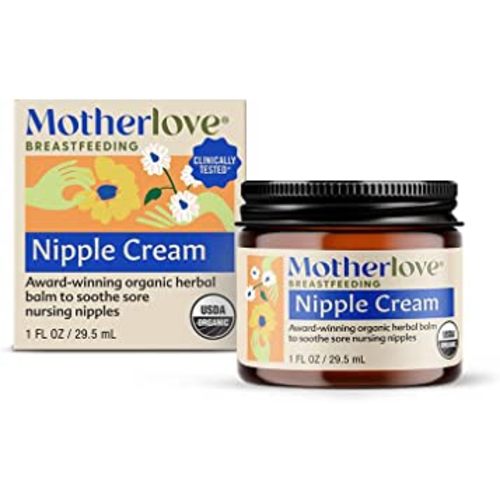 Motherlove Nipple Cream (1 oz) Organic Lanolin-Free Nipple Cream for Breastfeeding—Benefits Nursing & Pumping Moms