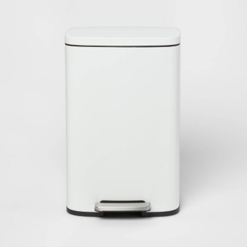 45L Rectangular Step Trash Can - Brightroom™, Color: White