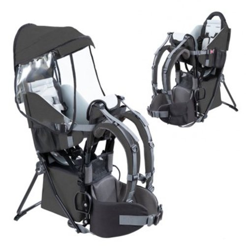 Besrey Lightweight Kid Child Pack Hiking Backpack Carrier for Toddlers, Outdoor Framed, Black