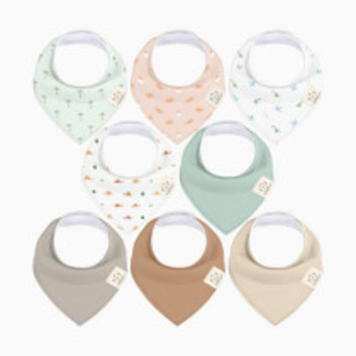 KeaBabies Organic Bandana Bibs (8 Pack) - Roarsome, 8
