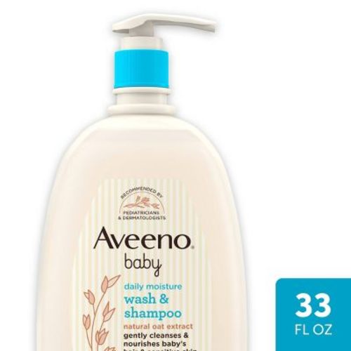 Aveeno Baby Gentle Wash & Shampoo With Natural Oat Extract For Sensitive Hair & Skin - Lightly Scented - 33 Fl Oz
