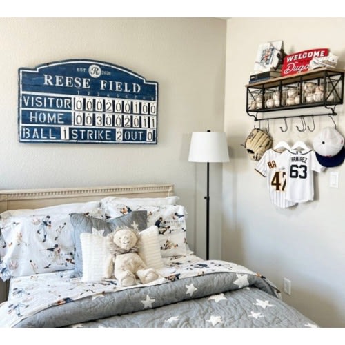 Custom Arched Rustic Baseball vintage sports scoreboard