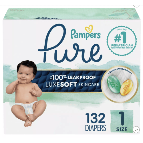 Pampers Pure Protection Diapers Pack Size 1 - 132 Ct