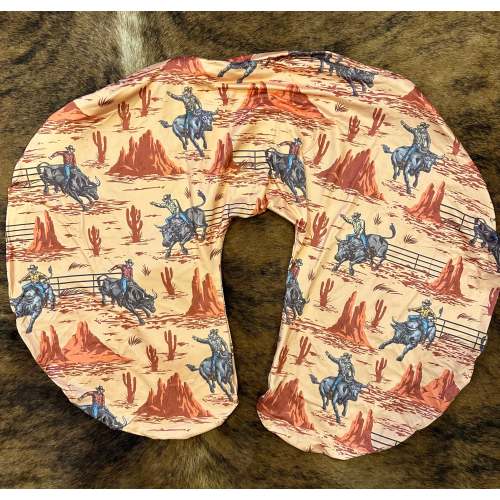 Bullrider baby boppy pillow cover