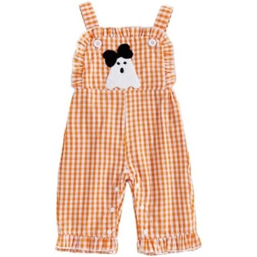 Baby Girl Halloween Outfit Toddler Ghost Romper Sleeveless One Piece Jumpsuit Infant Fall Clothe Suspender Pants