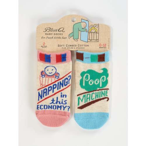 Napping? In This Economy?/Poop Machine Baby Socks