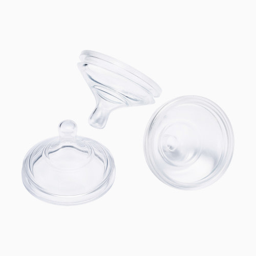 Boon NURSH Silicone Bottle Nipples - Slow Flow - 3pk