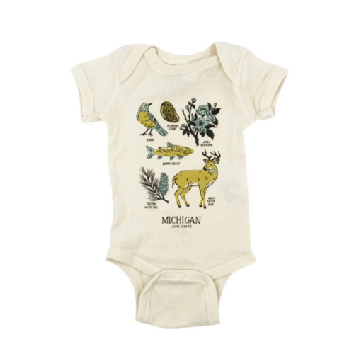 Michigan State Symbols Onesie – City Bird