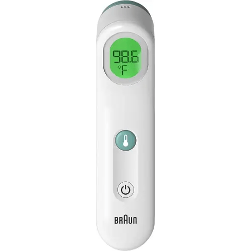 Braun Sensian Contact 5 Forehead Thermometer - Gentle Digital Thermometer with Professional Accuracy and Color Coded Temperature Guidance for All Ages, FSA and HSA Eligible