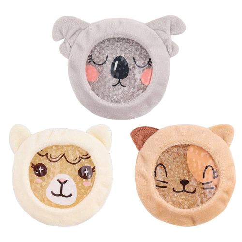Hilph Kids Ice Packs for Boo Boos, FSA HSA Eligible Hot Cold Packs with Cover for Kids Children Injuries, Toddler Animal Round Ice Packs for Kids Bumps, Swelling, Wisdom Teeth (3 Packs)