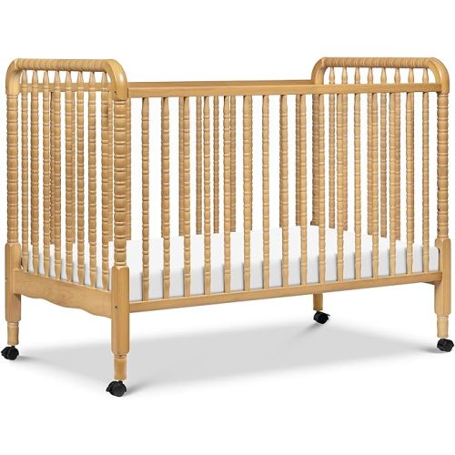 Davinci Jenny Lind 3-in-1 Convertible Crib in Honey, Removeable Wheels, Greenguard Gold