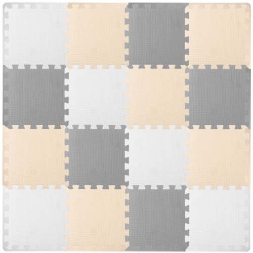 ProSource Kids Solid Colors Foam Puzzle Floor Play Mat, 36 or 16 tiles