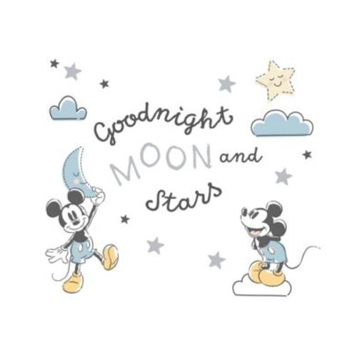Disney Baby Moonlight Mickey Mouse Blue/Black Wall Decals/Stickers