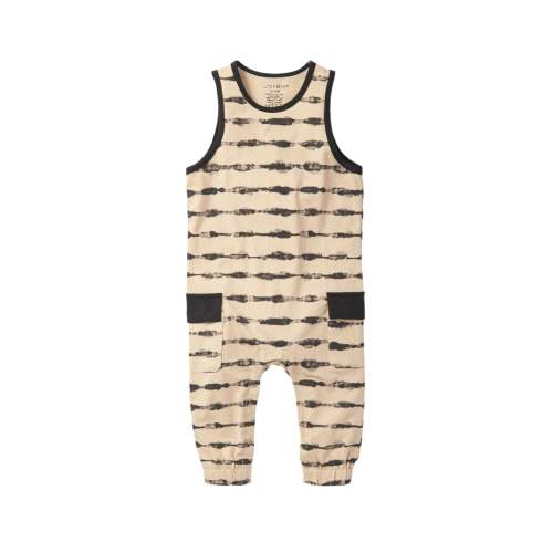 Static Stripe Tank Romper