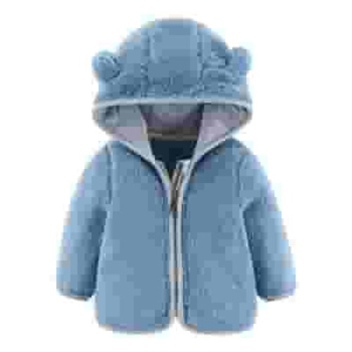Toddler Winter Jacket with Hooded Cute Cartoon Printed Solid Long Sleeve Boy Baby Clothes for Boys 0-6 Months