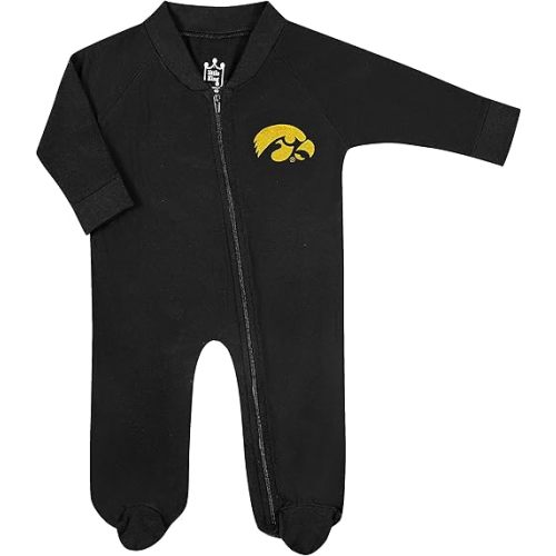Little King NCAA Long Sleeve Full Zip Footed Romper - Size 0-3 Months