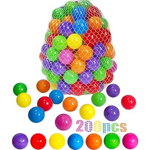 LANGXUN 50pcs 100pcs 200pcs Soft Plastic Ball Pit Balls for Kids, Gift for Baby Toddler Birthday Christmas, Ball Pit Play Tent, Baby Pool Water Toys, Kiddie Pool, Party Decoration