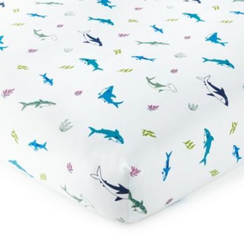 Wildkin Kids 100% Cotton Fitted Crib Sheet (Shark Attack)
