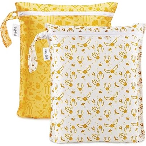 Bumkins Waterproof Wet Bag for Baby, Travel, Swim Suit, Cloth Diapers, Pump Parts, Pool, Gym Clothes, Toiletry, Strap to Stroller, Daycare, Zipper Reusable Bag, Wetdry Packing Pouch