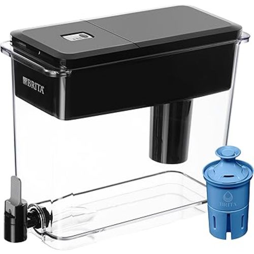 Brita UltraMax Elite Large Water Dispenser, BPA-Free, Replaces 1,800 Plastic Water Bottles a Year, Lasts Six Months or 120 Gallons, Includes 1 Filter, Kitchen Accessories, Large - 27-Cup