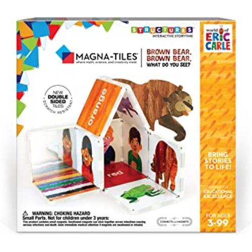 CreateOn Magna-Tiles Brown Bear, What Do You See?
