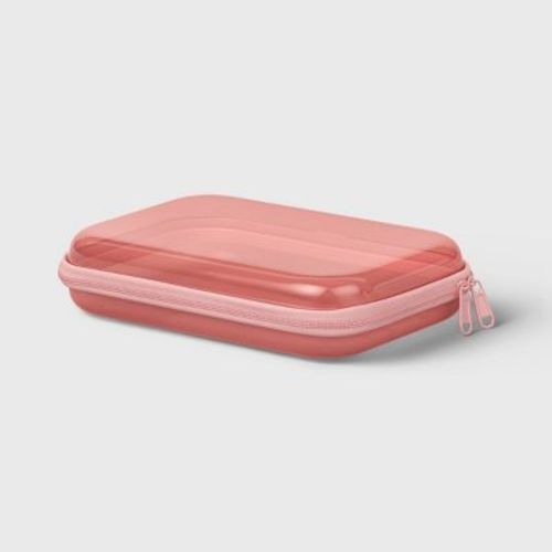 Hard Sided Zipper Pencil Case Light Pink - up&up™