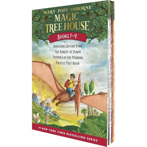 Magic Tree House Boxed Set, Books 1-4: Dinosaurs Before Dark, The Knight at Dawn, Mummies in the Morning, and Pirates Past Noon