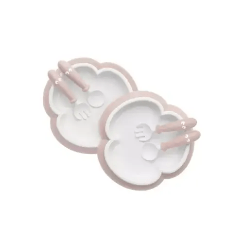 Brands We Love Baby Plate, Spoon & Fork, 2 Sets, Powder Pink by Janie and Jack