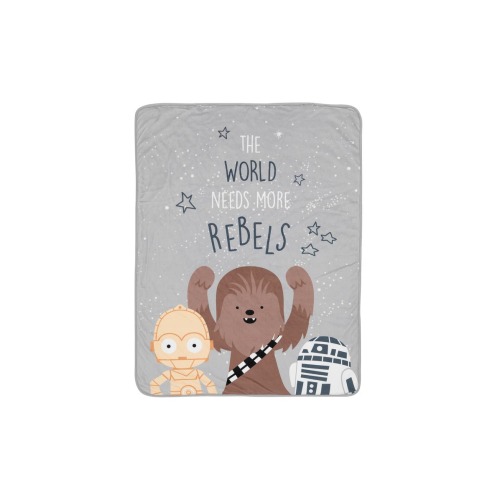 Star Wars Rebels R2D2/C-3PO/Chewbacca Soft Faux Shearling Baby Blanket