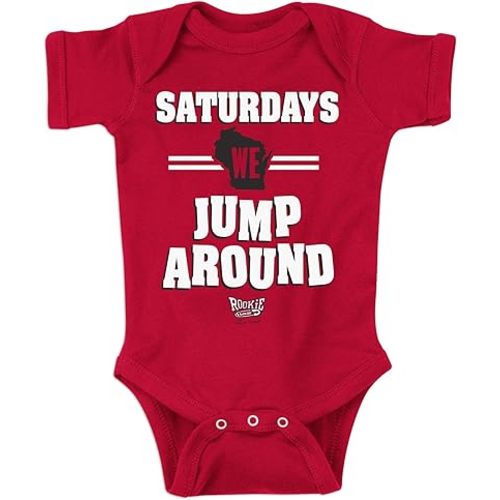 Smack Apparel Saturdays Onesie for Wisconsin College Fans (NB-18M)