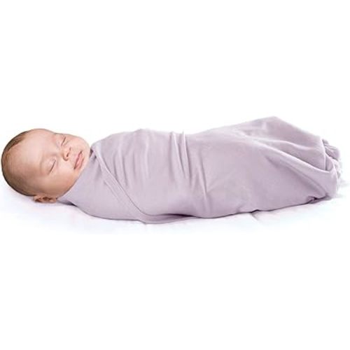 Woolino Baby Swaddle Blanket, 100% Merino Wool Receiving Blanket for Boys & Girls, Swaddles for Newborns 0-3 Months, Lilac