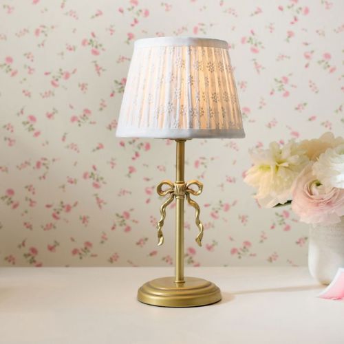 LoveShackFancy Eyelet Mini Table Lamp (14")