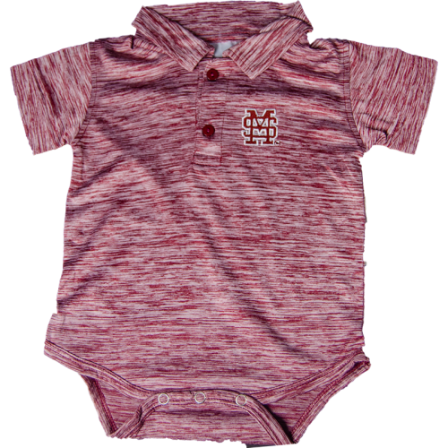 Two Feet Ahead M Over S Space Dye Baby Polo Onesie | Campus Book Mart