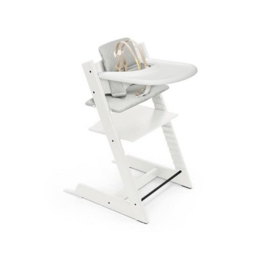 Stokke Tripp Trapp High Chair with Tray - White and Nordic Gray