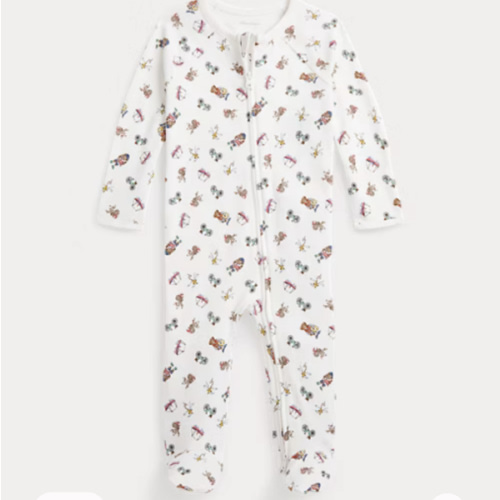 Polo Bear Cotton Footed Coverall