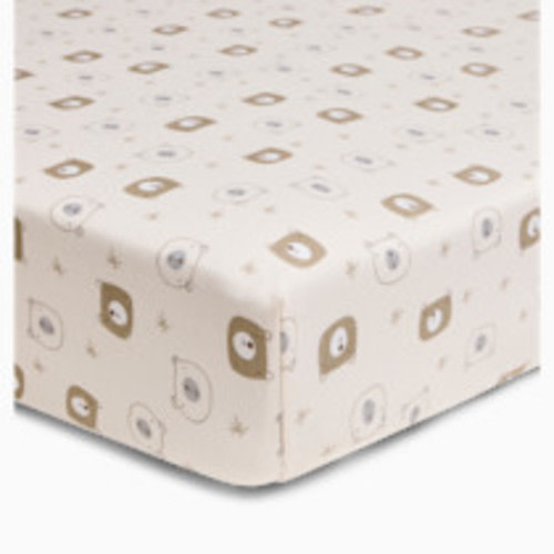 Small Story Organic Cotton Jersey Crib Sheet - Little Bear