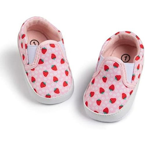 Morbido Infant Baby Boys Girls Canvas Sneaker Toddler Slip On Anti Skid Newborn First Walkers Candy Shoes for 0-18 Months