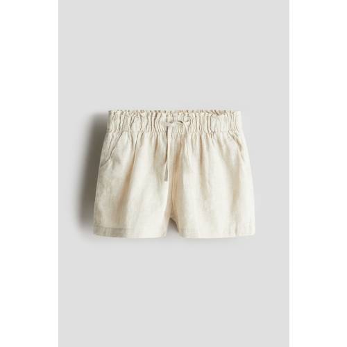 LINEN-BLEND SHORTS, Light Beige - size 4T (3-4Y)