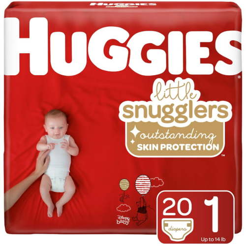 Huggies Little Snugglers Baby Diapers, Size 1, 20 Ct, Convenience Pack