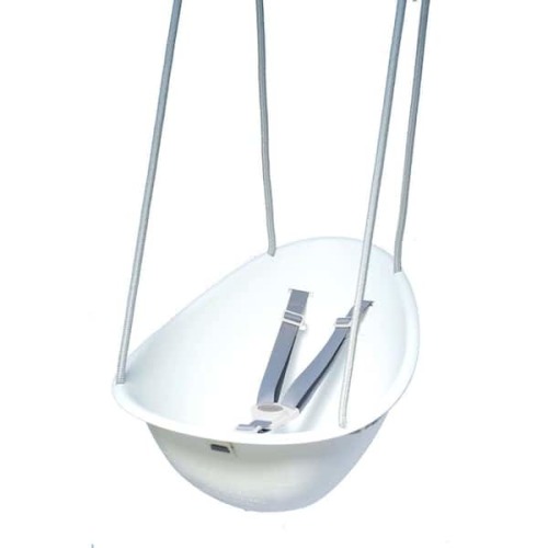 Ivory Swurfer Coconut Toddler Baby Swing, Comfy 3- Point Adjustable Safety Harness, Durable, Easy Installation