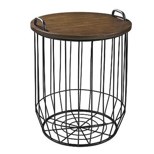 Madison Park Hayden Basket-Storage End Table