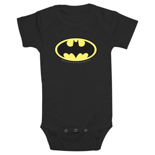Infant's Batman Classic Bat Logo Bodysuit - Black - 12 Months