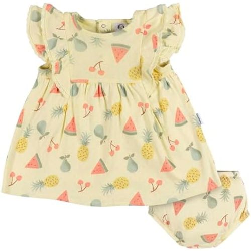 Gerber baby-girls Cotton Dress and Diaper Cover Set