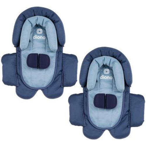 Diono Cuddle Soft 2-Pack 2-in-1 Baby Head Neck Body Support Pillow for Car Seats and Strollers, Blue Surge