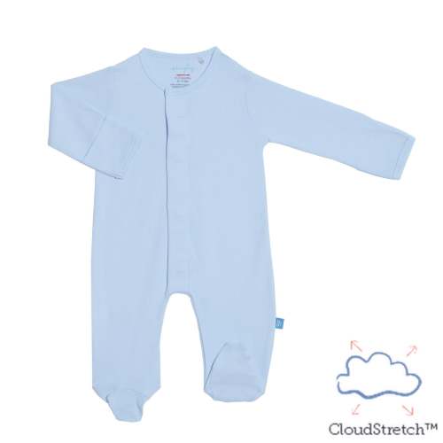 soft baby blue CloudStretch™ magnetic footie