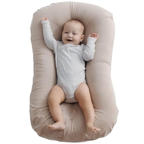 Baby Bed for Crib, Baby Floor Bed, Co Sleeper for Baby in Bed, Soft & Breathable (Light Grey Cover + Liner)