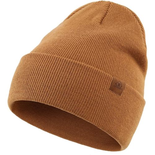 Home Prefer Toddler Beanie for Boys Girls Baby Kids Beanies Warm Knit Winter Hat - 0-2T - Light Brown