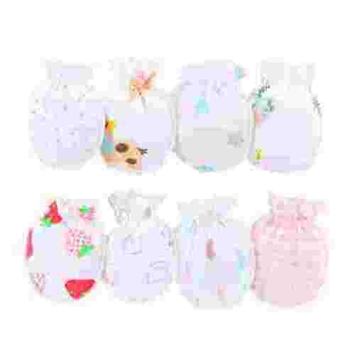 No Scratch Mittens Newborn Baby Cotton Cartoon Gloves Unisex Baby Mitts