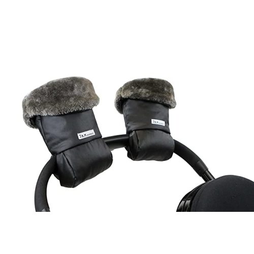 7AM Enfant Stroller Warmmuffs Gloves - Anti-Freeze Stroller Mittens for Handlebars, Water Repellent Hand Warmer Muff for Cold Weather, Plush Lined Stroller Warmmuffs | Winter Stroller Accessories