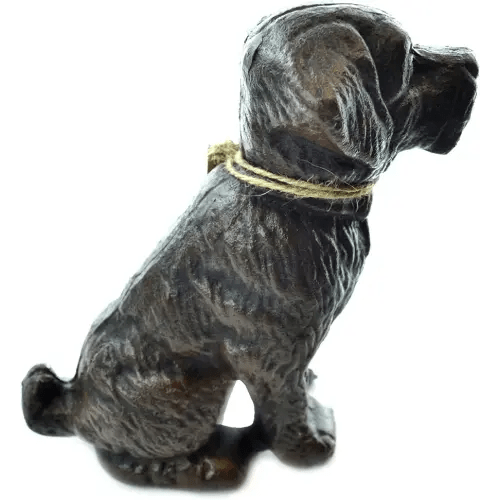 Lulu Decor, Cast Iron Decorative Dog Door Stopper, Doorstops, Sculpture, Dog Statue (Black 9.40 lbs)